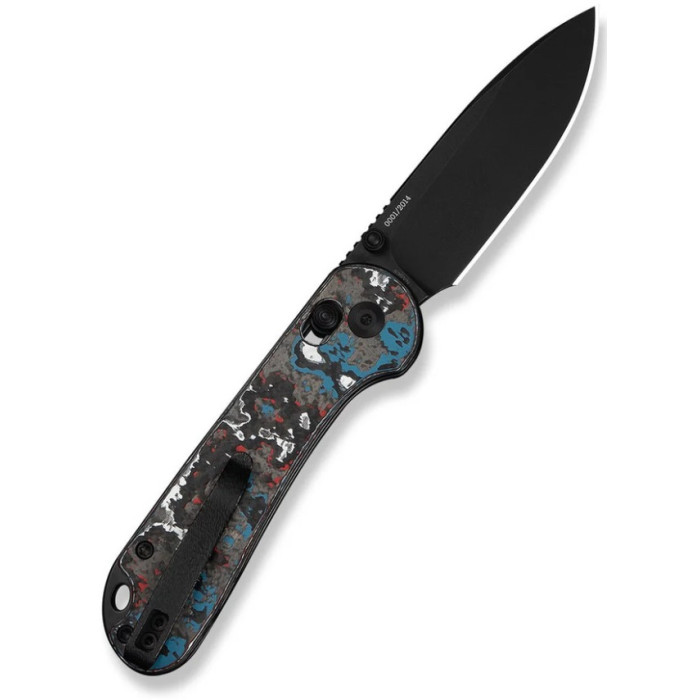 Нож складной Civivi Elementum (Crossbar Lock), (7.51 см) CPM S35VN / Nebula FatCarbon Fiber черный/красный/синий/белый (C24063B-1)