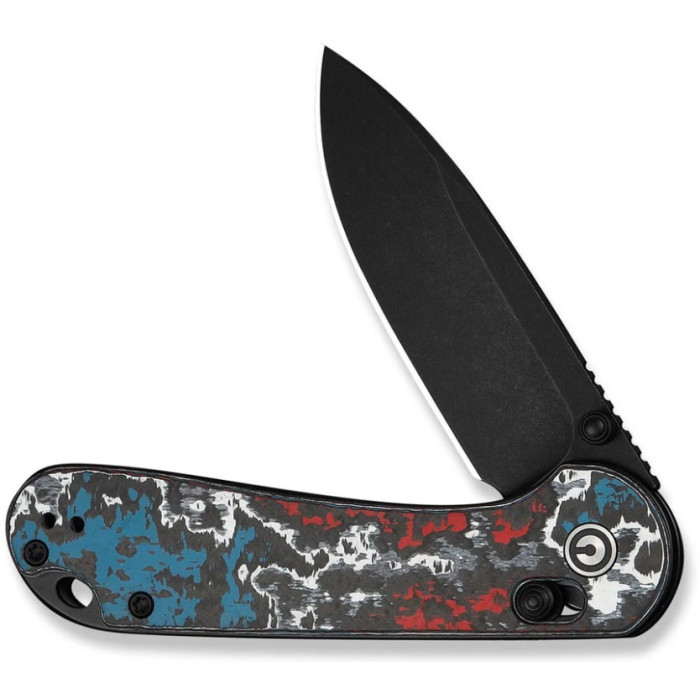 Нож складной Civivi Elementum (Crossbar Lock), (7.51 см) CPM S35VN / Nebula FatCarbon Fiber черный/красный/синий/белый (C24063B-1)