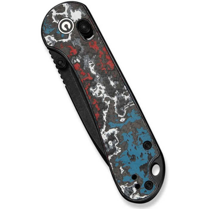 Нож складной Civivi Elementum (Crossbar Lock), (7.51 см) CPM S35VN / Nebula FatCarbon Fiber черный/красный/синий/белый (C24063B-1)