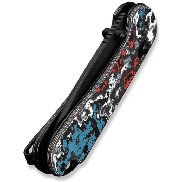 Нож складной Civivi Elementum (Crossbar Lock), (7.51 см) CPM S35VN / Nebula FatCarbon Fiber черный/красный/синий/белый (C24063B-1)