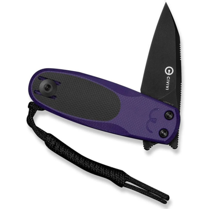 Нож складной Civivi Purr, (4.65 см) Nitro-V / G10 фиолетовый/черный (C25054-3)