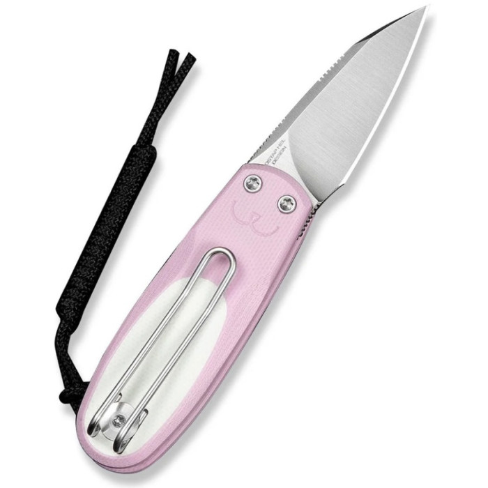 Нож складной Civivi Purr, (4.65 см) Nitro-V / G10 розовый/белый (C25054-4)