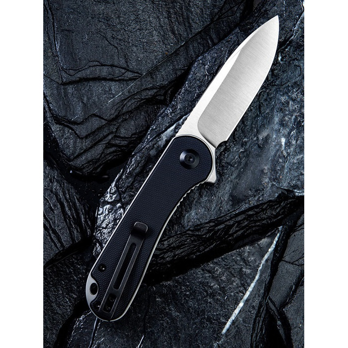 Нож складной Civivi Elementum, (7.5 см) D2 / G10 черный (C907A)