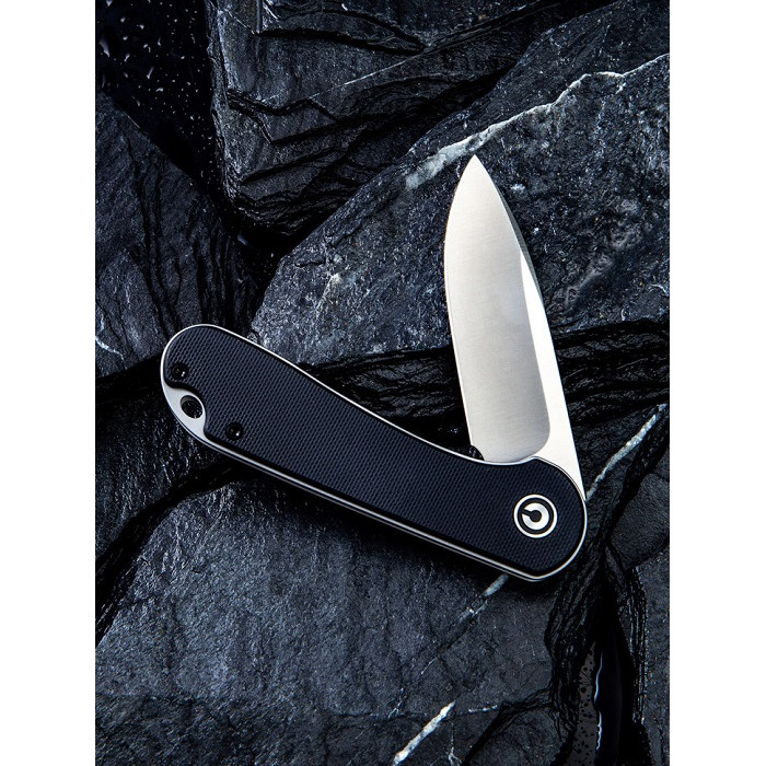 Нож складной Civivi Elementum, (7.5 см) D2 / G10 черный (C907A)