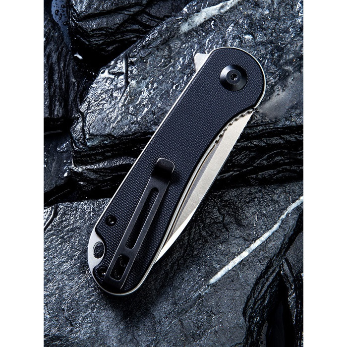 Нож складной Civivi Elementum, (7.5 см) D2 / G10 черный (C907A)