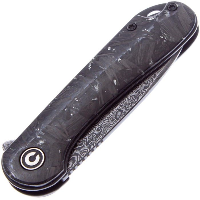 Ніж складаний Civivi Elementum, (7.5 см) Damascus / Carbon Fiber (C907C-DS2)