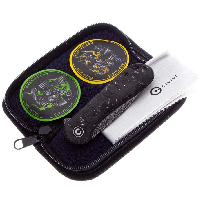 Ніж складаний Civivi Elementum, (7.5 см) Damascus / Carbon Fiber (C907C-DS2)