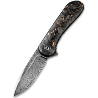Нож складной Civivi Elementum, (7.5 см) Damascus / Carbon Fiber черный (C907C-DS3)