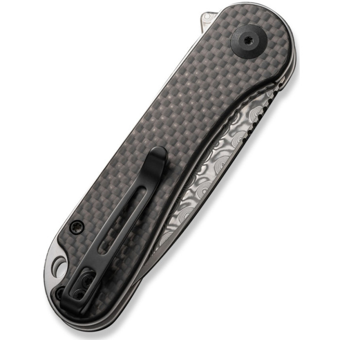 Нож складной Civivi Elementum, (7.5 см) Damascus / Carbon Fiber & G10 (C907DS)