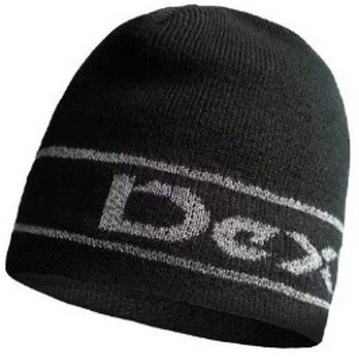 Шапка водонепроницаемая DexShell Beanie Reflective Logo, черная с лого, S/M 56-58 см (DH373BLKSM)
