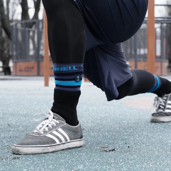 Носки водонепроницаемые DexShell Ultra Dri Sports Socks, с голубой полосой (DS625W-AB)