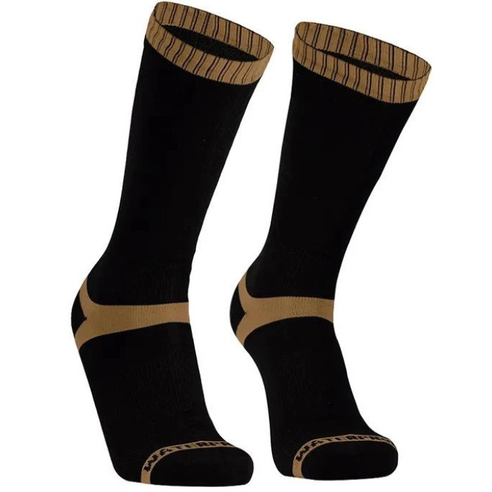 Носки водонепроницаемые DexShell Hytherm Pro Socks, черные с коричневой полосой (DS634TBC)
