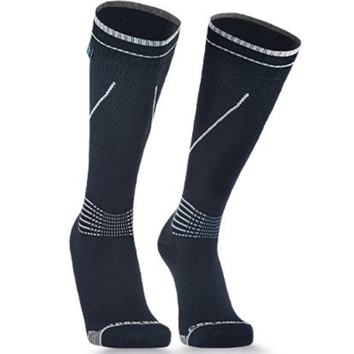 Носки водонепроницаемые DexShell Longlite Socks 2.0, серые полоски (DS72506JBG)