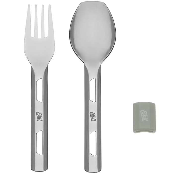 Набір столових приборів Esbit Food Jug-Cutlery Set Small stone grey (017.0345)