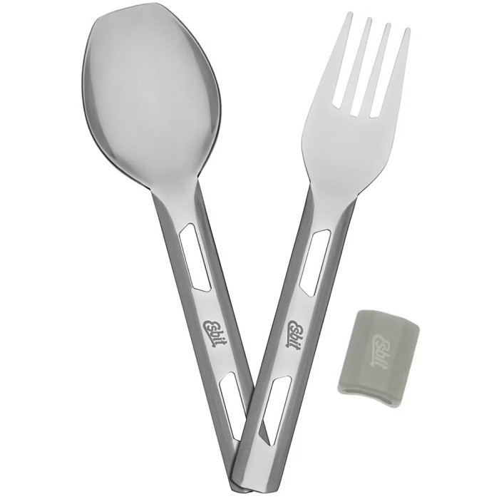 Набір столових приборів Esbit Food Jug-Cutlery Set Small stone grey (017.0345)