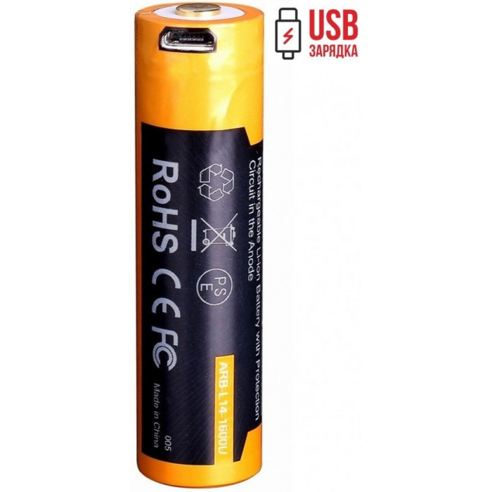 Акумулятор 14500 Fenix ARB-L14-1600U - 1600 mAh micro usb (ARB-L14-1600U)