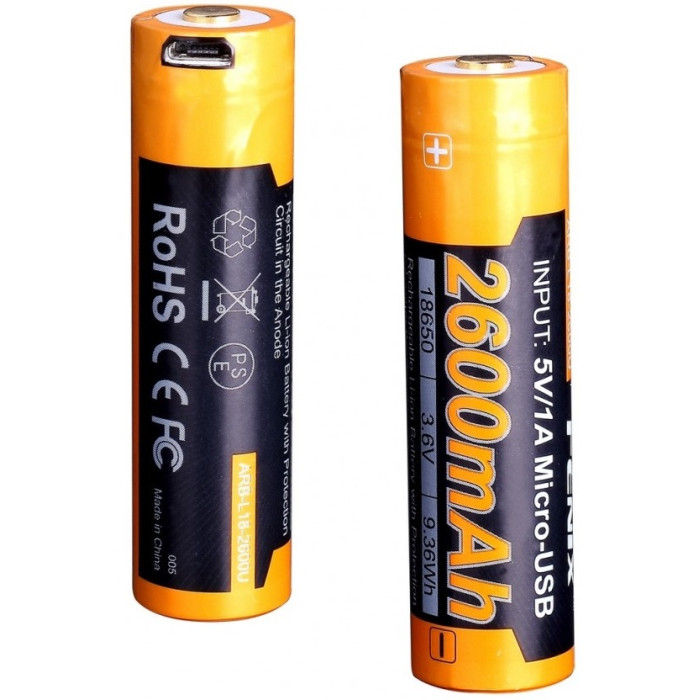 Аккумулятор 18650 Fenix ARB-L18-2600U - 2600 mAh (ARB-L18-2600U)