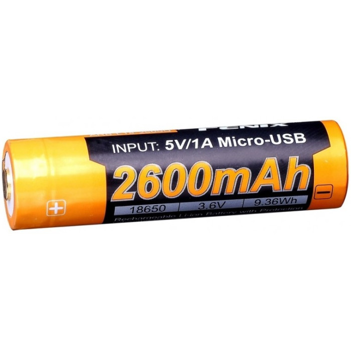 Аккумулятор 18650 Fenix ARB-L18-2600U - 2600 mAh (ARB-L18-2600U)