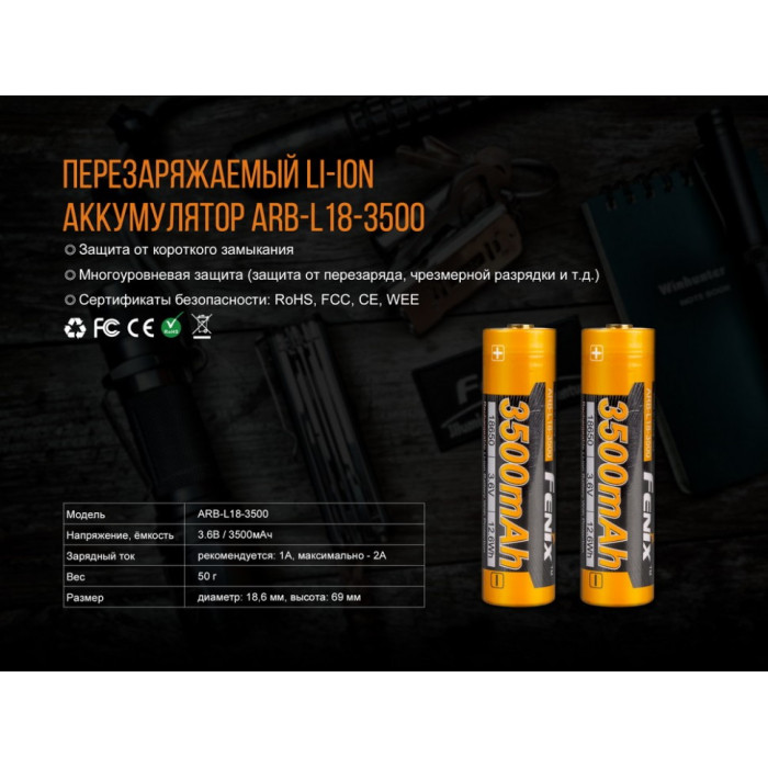 Зарядний пристрій Fenix ARE-X11 (з акумулятором) (ARE-X11set)