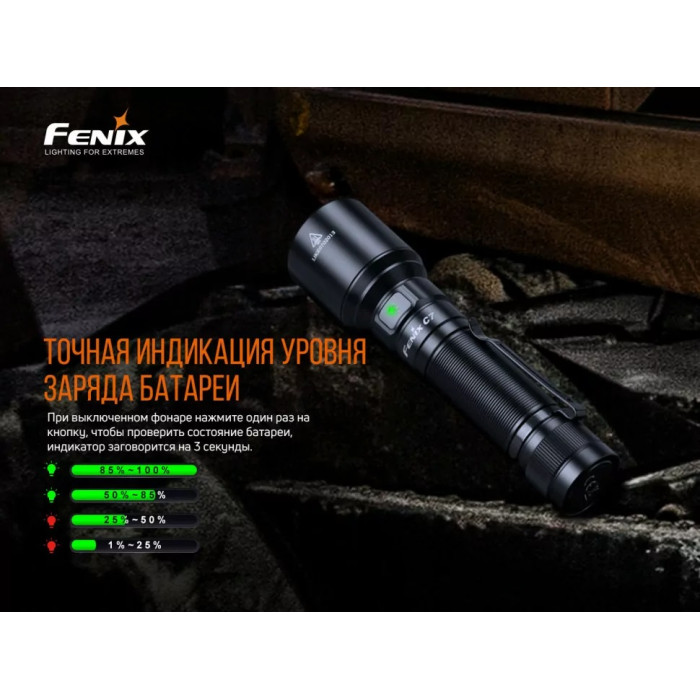 Фонарь ручной Fenix C7 - SST70, ANSI 3000 lm, 21700 (C7)