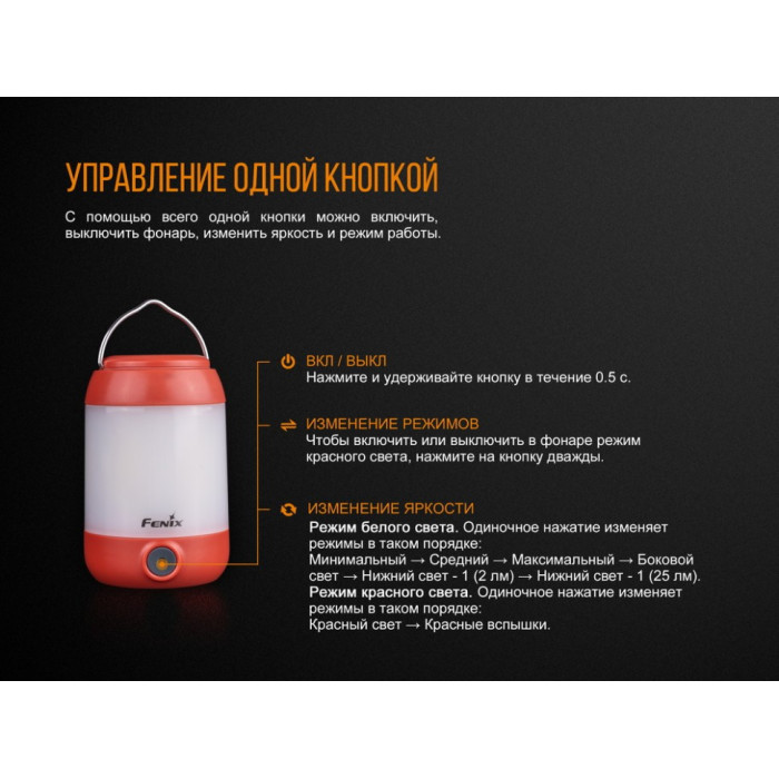 Ліхтар кемпінговий Fenix CL23 Red (CL23r)