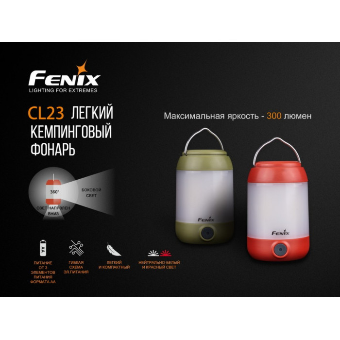 Ліхтар кемпінговий Fenix CL23 Red (CL23r)