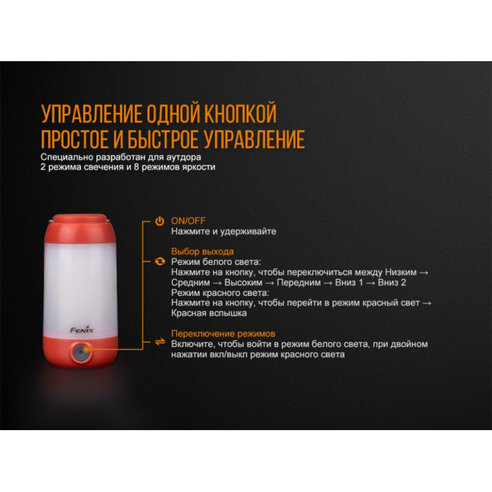 Ліхтар кемпінговий Fenix CL26 Black (CL26Rb)