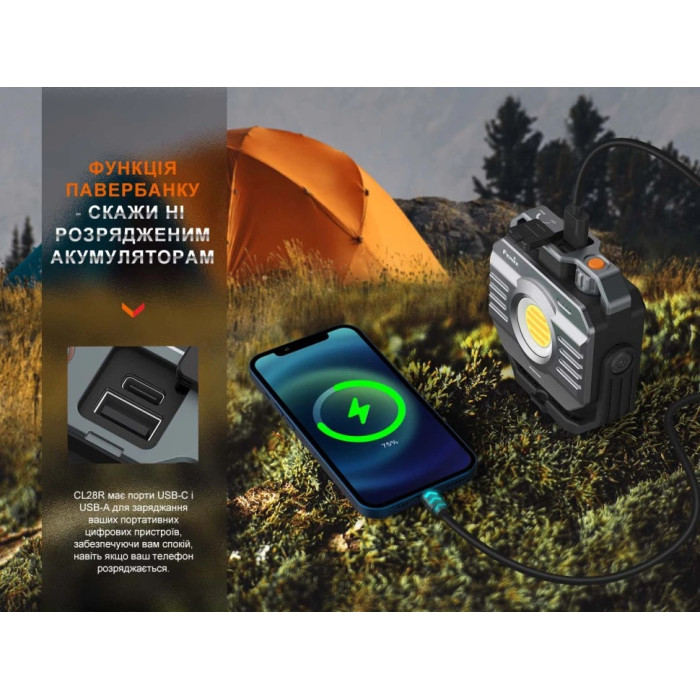 Фонарь многофункциональный с функцией Powerbank (10 000 mAh) Fenix CL28R (CL28R)