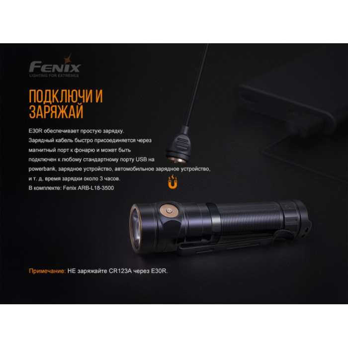 Ліхтар ручний Fenix E30R - LUMINUS SST40 LED (E30R)