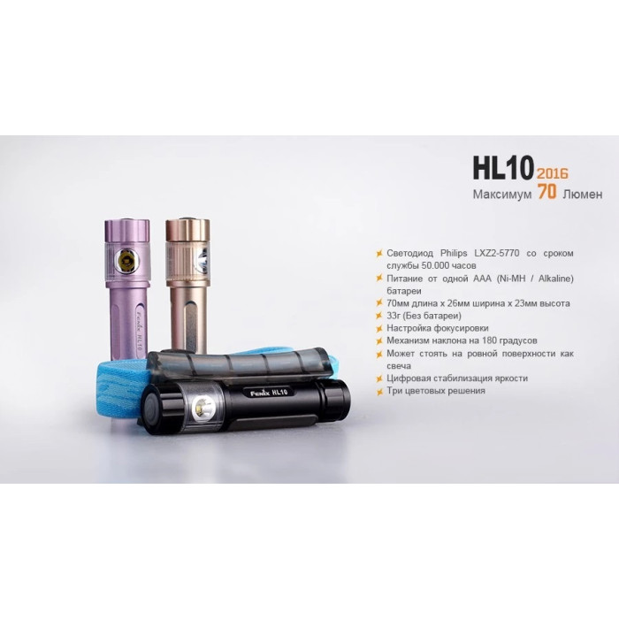 Налобний ліхтар Fenix HL10 purple (HL10p)