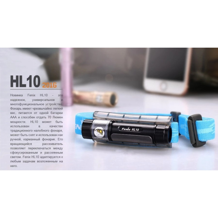 Налобний ліхтар Fenix HL10 purple (HL10p)