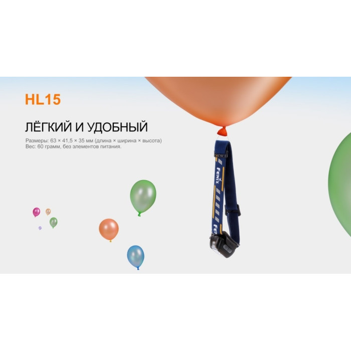 Налобний ліхтар Fenix HL15 Black - Cree XP-G2 R5 Neutral White (HL15bk)