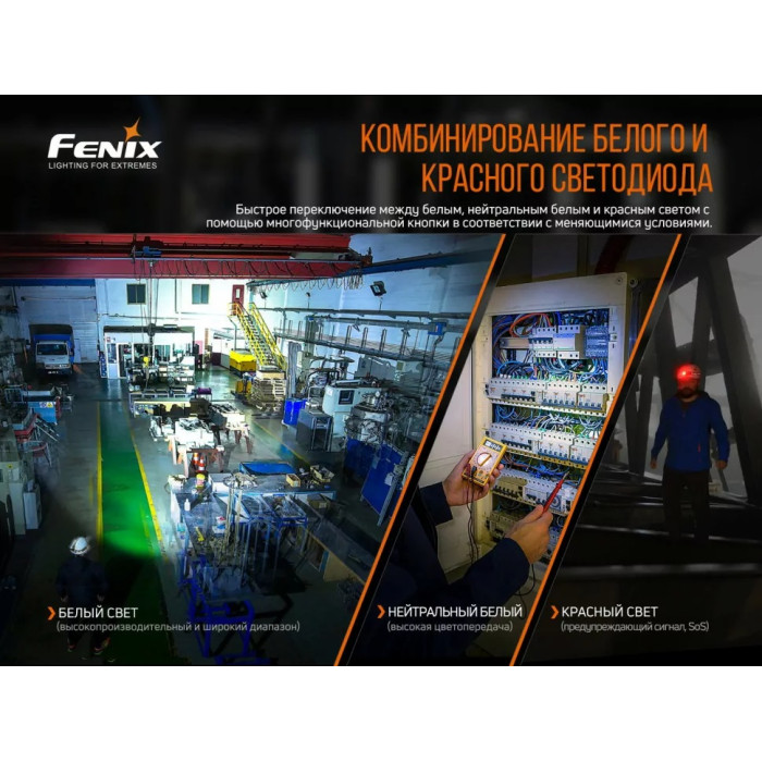 Налобный фонарь Fenix HM70R - LUMINUS SST40, ANSI 1600 lm, 21700 (HM70R)