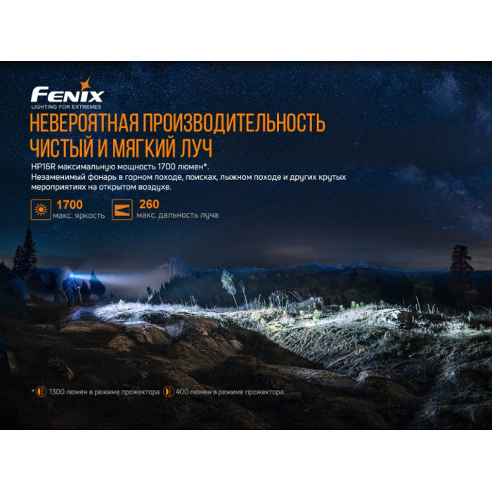 Налобний ліхтар Fenix HP16R - Luminus SST40, Cree XP-G3 S4, Everlight 2835 (HP16R)