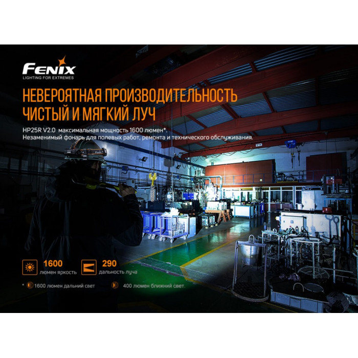 Налобный фонарь Fenix HP25R V2.0 - LUMINUS SST40, ANSI 2000 lm (HP25RV20)