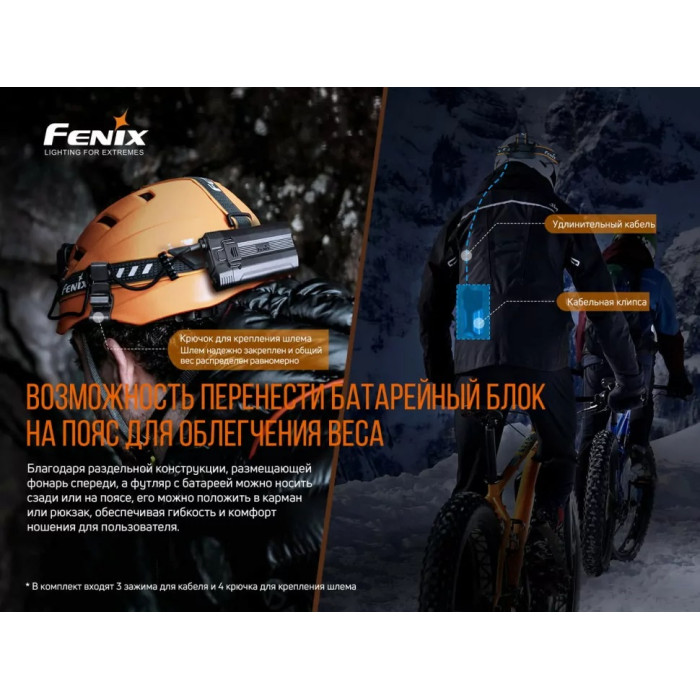 Налобний ліхтар Fenix HP30R V2.0 - XHP50+XP-G3 S4, ANSI 3000 lm, 21700 (HP30RV20)