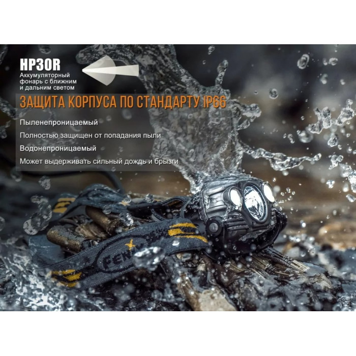 Налобний ліхтар Fenix HP30R Black - Cree XM-L2, XP-G2 (R5) (HP30Rblack)