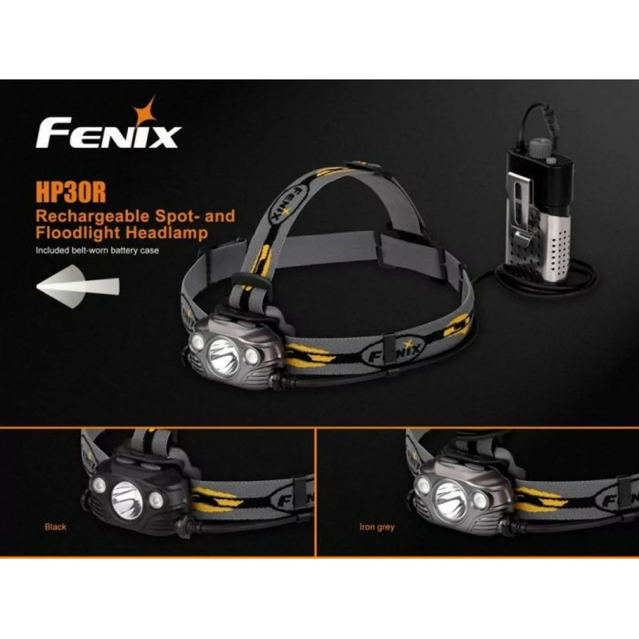 Налобний ліхтар Fenix HP30R Black - Cree XM-L2, XP-G2 (R5) (HP30Rblack)