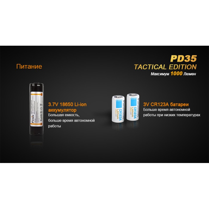 Ліхтар ручний Fenix PD35 Cree XP-L (V5) TAC (Tactical Edition) (PD35TAC)