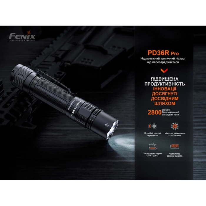Фонарь ручной Fenix PD36R Pro (PD36RPRO)