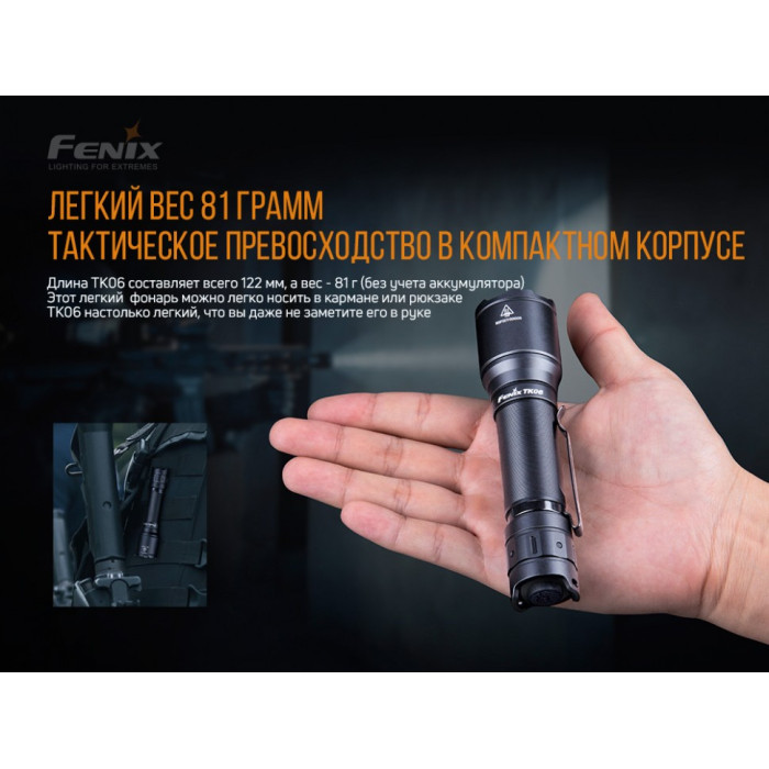 Ліхтар ручний Fenix TK06 Luminus SST20 L4 (TK06)
