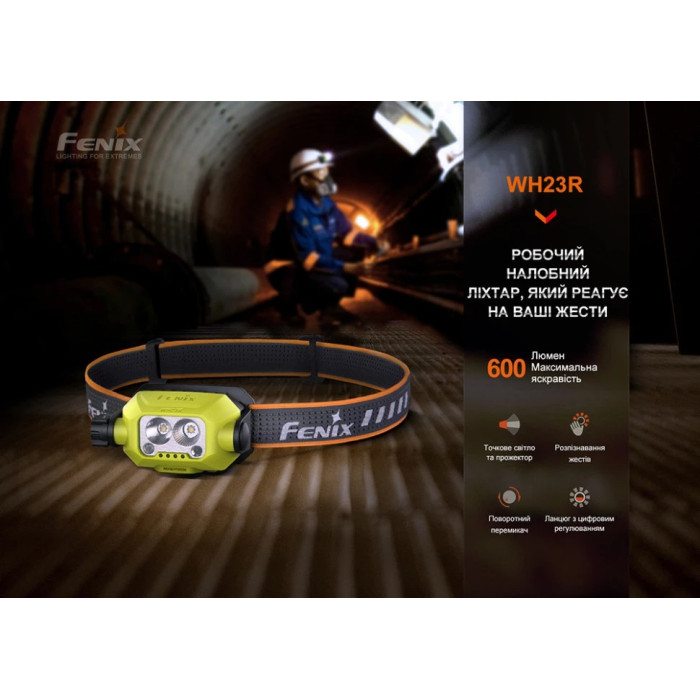 Умный индукционный налобный фонарь Fenix WH23R (WH23R)