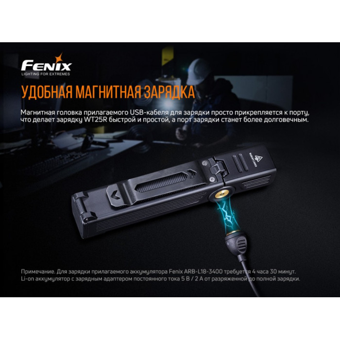 Фонарь ручной Fenix WT25R - XP-L HI, ANSI 1000 lm, 18650 (WT25R)