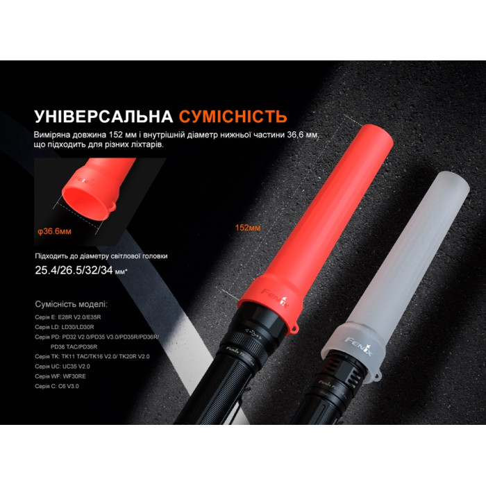 Диффузионный фильтр красный Fenix ​​AOT-03 red (AOT-03R)