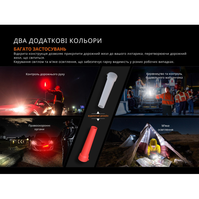 Дифузійний фільтр силіконовий Fenix AOT-04 білий для ліхтарів серії PD, TK, WF, HT (AOT-04W)