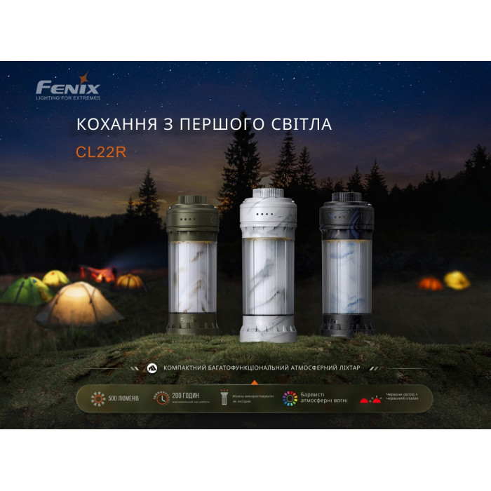 Фонарь кемпинговый Fenix CL22R Green (CL22RGR)