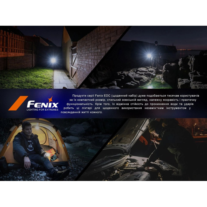 Фонарь наключный Fenix E03R V2.0 Grey (E03RV20GR)