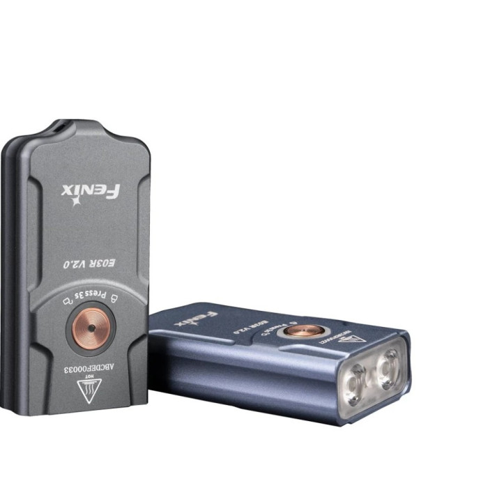 Фонарь наключный Fenix E03R V2.0 Grey (E03RV20GR)