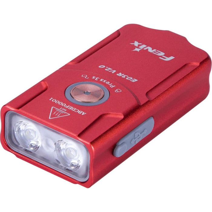 Ліхтар наключний Fenix E03R V2.0 Red (E03RV20RED)