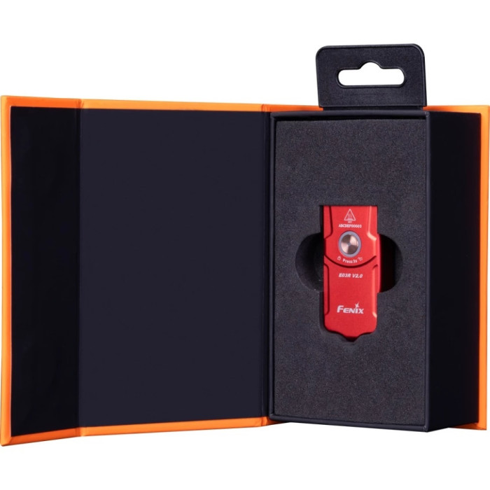 Ліхтар наключний Fenix E03R V2.0 Red (E03RV20RED)
